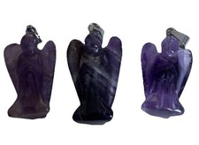 1 X Angel Amethyst Necklace Crystal Pendant Gemstone Guardian Angels Reiki