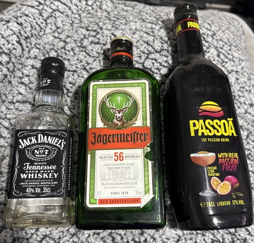 Empty alcohol bottles - alcohol,