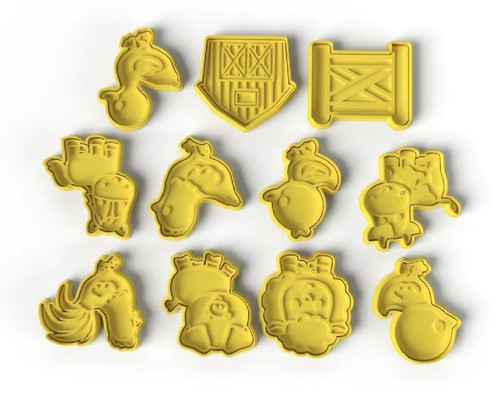 Pack yellow plastic farm - 10,