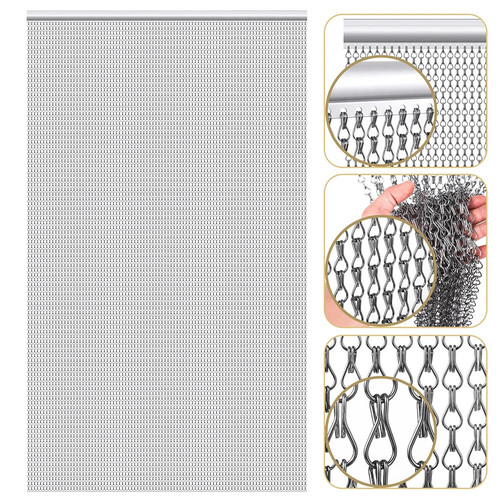 New aluminium door fly screen - aluminium,