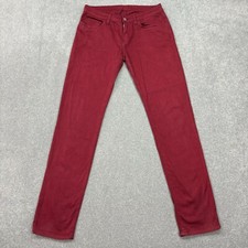 Carhartt Trousers Adult 29x32 Red Carpenter Workwear Duck Canvas WIP Pants Mens