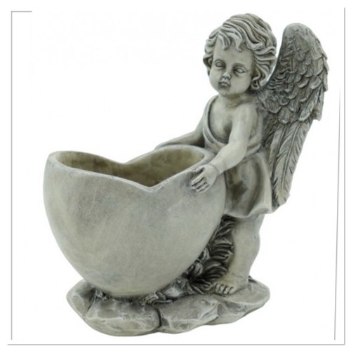 Cherub plant pot garden - plant, flower