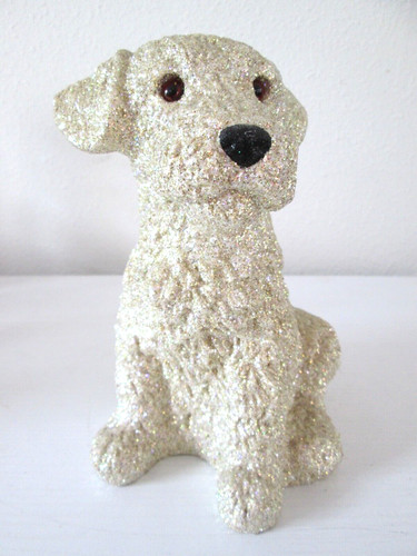 Vintage glitter puppy dog - puppy,