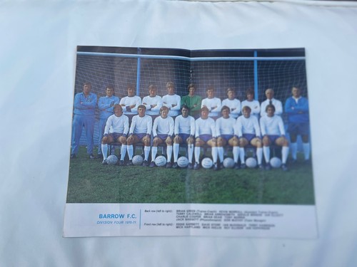 Barrow memorabilia 1970 - barrow, 1970/71