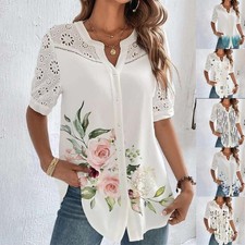 Womens V Neck Loose Blouse