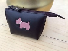 Radley Heritage Dog Brown Leather Small Top Zipped Coin Purse