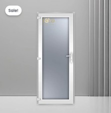 UPVC Single Door Glass White