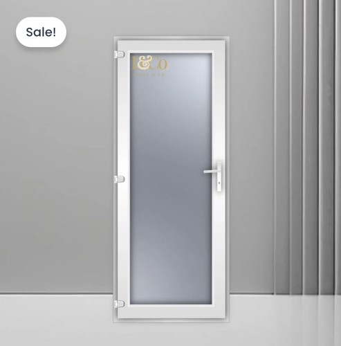 Upvc single door glass white - upvc,
