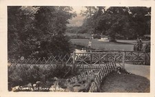 A CORNER OF HAMPDEN PARK EASTBOURNE SUSSEX REAL PHOTO POSTCARD 1928