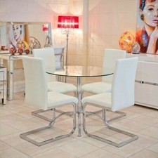 Contemporary Dining Chair - 3 colours Grey/White, Black or Ivory