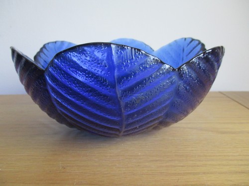Cobalt blue glass bowl - cobalt,