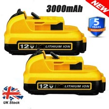 2Pcs 3000mAh 12V Li-ion Battery for Dewalt XR DCB121 DCB123 DCB126 DCB127 DCB120