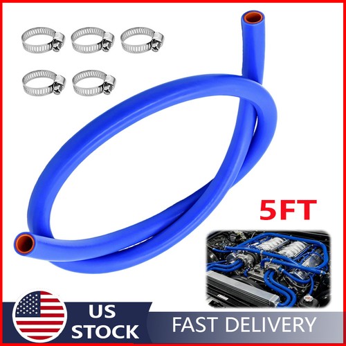 5ft id blue - 5/8", silicone
