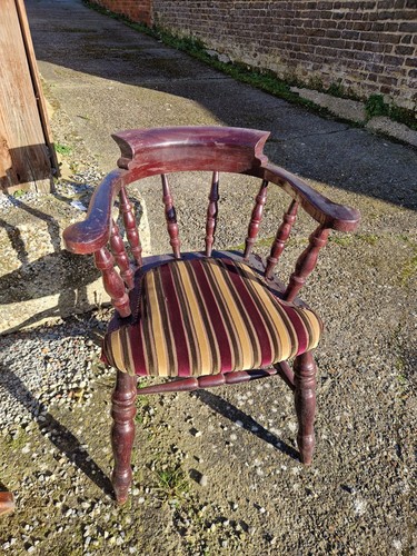 Wooden varnished armchair with - varnished,