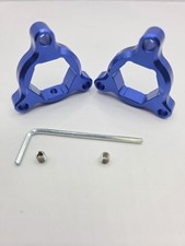 CNC Aluminum Motorcycle Front   Fork Preload Adjusters 19mm Blue 