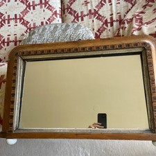 Victorian inlaid Walnut overmantel mirror