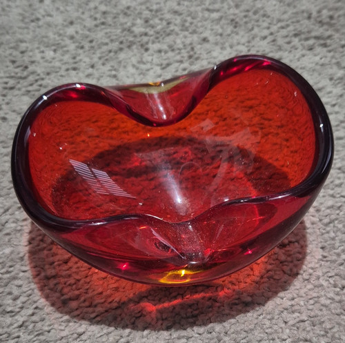 Unmarked red heart shaped - unmarked,