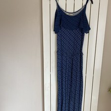 Oasis Maxi Dress Size S Blue Floral