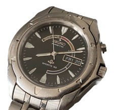 SEIKO 5M43-0B19 KINETIC WATCH Seiko Sports 50 Wristwatch **NEEDS NEW CAPACITOR