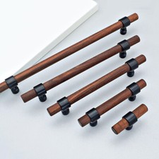 Walnut wood drawer pulls knobs - wood,