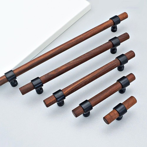 Walnut wood drawer pulls knobs - drawer,