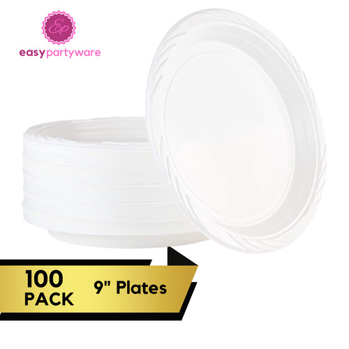 100 disposable plates heavy - disposable,
