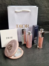 Dior Beauty Vip Gift Set Pink Compact Mirror Lip Balm Lip Maximizer Gift Bag