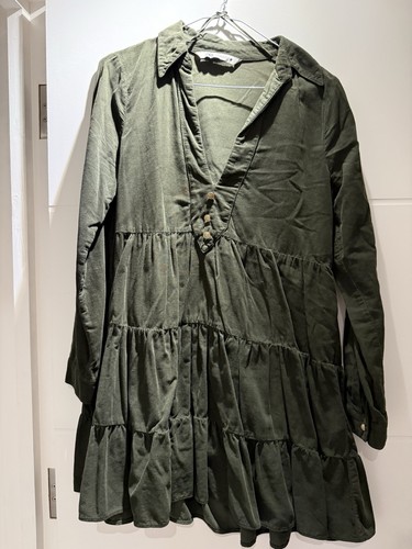 Zara shirt smock dress khaki - zara,