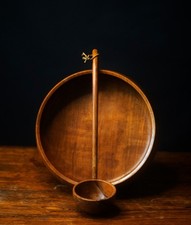 Vintage Wooden Serving Bowl &