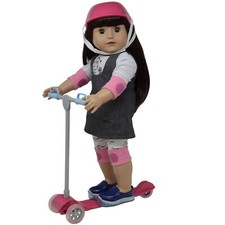 The New York Doll Collection Doll Scooter & Helmet Set - Fits 18 Inch Dolls