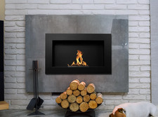 Wall-hung bio-fireplace