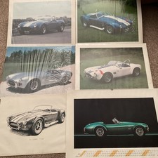 6 AC SHELBY COBRA POSTERS