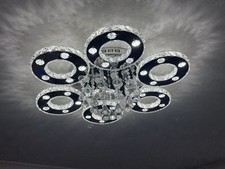 2 x Modern Crystal LED Ceiling Light Chandelier with Remote Control