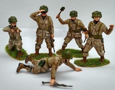 Airfix 1/32 Scale 5x American Paratrooper Painted With Textured Grass Base AP005