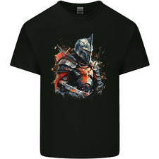 A Fantasy Medieval Knight in Armour Mens Light Cotton T-Shirt