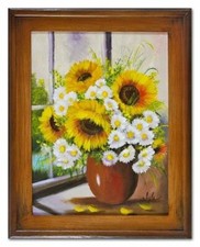 Sunflowers - Oil Painting Hand