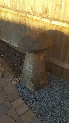 Stone mushroom staddle - stone,