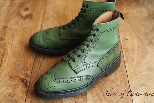Trickers green leather - trickers, derby