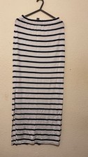 Striped Midi Skirt – Black &