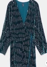 Zara Teal Beaded / Sequin Wrap