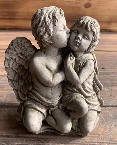 Stone garden boy - stone, girl