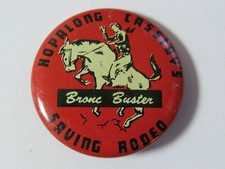 HOPALONG CASSIDY'S ORIGINAL 1950 PROMO CINEMA MOVIE BADGE BRONC BUSTER RARE 50's