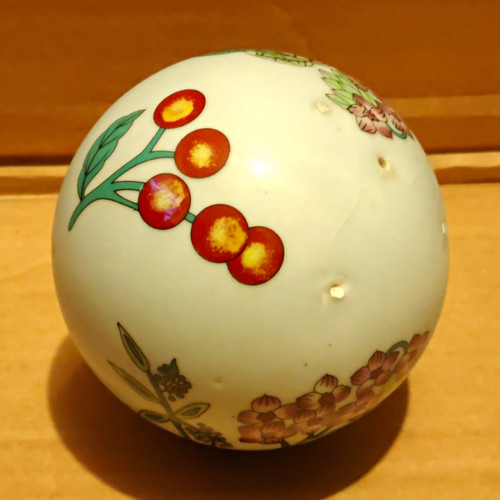White ceramic floral - white,