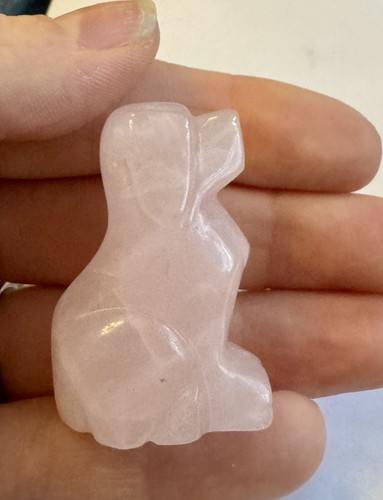 Rose quartz dog - dog, gemstone