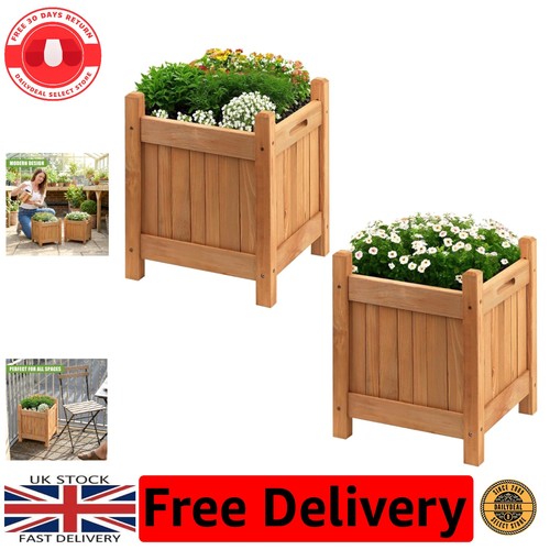 Durable square wooden - durable, planters