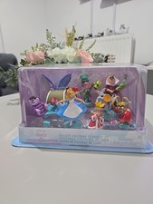 Disney Store Alice In Wonderland 70th Anniversary Deluxe Figure Set RARE