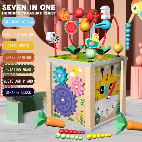 Montessori wooden kids toy - wooden,