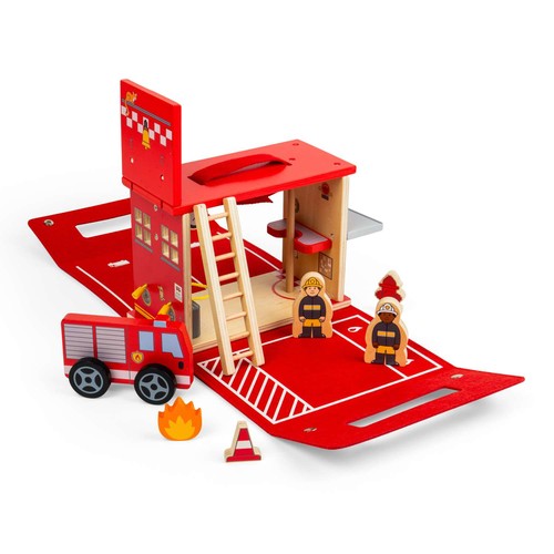 Bigjigs toys fire station - bigjigs,