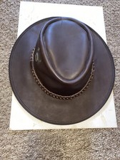 Stevenson Hamilton Survivor Cape Union Mart Size Medium Dark Brown Leather Hat