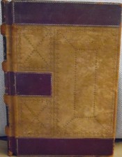 Antique Leather-Bound Ledger Book – Blank Pages, RARE ESTATE FIND BIG HEAVY BOOK